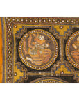 Orange and Yellow Antique Tapestry with Sequins-3. Asian & Chinese Furniture, Art, Antiques, Vintage Home Décor for sale at FEA Home