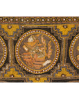 Orange and Yellow Antique Tapestry with Sequins-4. Asian & Chinese Furniture, Art, Antiques, Vintage Home Décor for sale at FEA Home