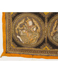 Orange and Yellow Antique Tapestry with Sequins-7. Asian & Chinese Furniture, Art, Antiques, Vintage Home Décor for sale at FEA Home