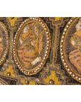 Orange and Yellow Antique Tapestry with Sequins-9. Asian & Chinese Furniture, Art, Antiques, Vintage Home Décor for sale at FEA Home