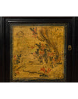 Low Yellow and Black Cabinet with Three Door Paintings-8. Asian & Chinese Furniture, Art, Antiques, Vintage Home Décor for sale at FEA Home