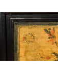 Low Yellow and Black Cabinet with Three Door Paintings-9. Asian & Chinese Furniture, Art, Antiques, Vintage Home Décor for sale at FEA Home