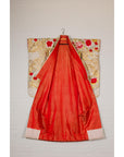 Vintage Silk Kimono with Gold, Silver and Red Embroidery-13. Asian & Chinese Furniture, Art, Antiques, Vintage Home Décor for sale at FEA Home