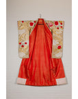 Vintage Silk Kimono with Gold, Silver and Red Embroidery-15. Asian & Chinese Furniture, Art, Antiques, Vintage Home Décor for sale at FEA Home
