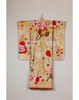 Vintage Silk Kimono with Gold, Silver and Red Embroidery-16. Asian & Chinese Furniture, Art, Antiques, Vintage Home Décor for sale at FEA Home