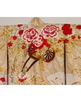 Vintage Silk Kimono with Gold, Silver and Red Embroidery-17. Asian & Chinese Furniture, Art, Antiques, Vintage Home Décor for sale at FEA Home