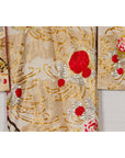 Vintage Silk Kimono with Gold, Silver and Red Embroidery-18. Asian & Chinese Furniture, Art, Antiques, Vintage Home Décor for sale at FEA Home
