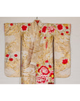 Vintage Silk Kimono with Gold, Silver and Red Embroidery-3. Asian & Chinese Furniture, Art, Antiques, Vintage Home Décor for sale at FEA Home