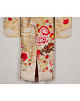 Vintage Silk Kimono with Gold, Silver and Red Embroidery-4. Asian & Chinese Furniture, Art, Antiques, Vintage Home Décor for sale at FEA Home