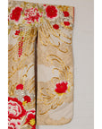 Vintage Silk Kimono with Gold, Silver and Red Embroidery-8. Asian & Chinese Furniture, Art, Antiques, Vintage Home Décor for sale at FEA Home