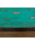 Qing Dynasty Cabinet with Custom Blue Green Lacquer and Carved Apron, SKU , image 12