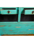 Qing Dynasty Cabinet with Custom Blue Green Lacquer and Carved Apron, SKU , image 15