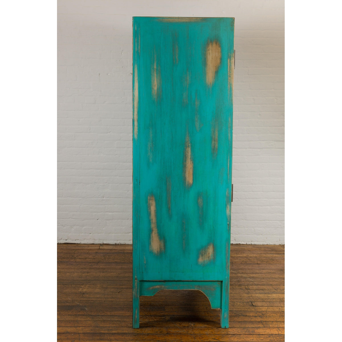 Qing Dynasty Cabinet with Custom Blue Green Lacquer and Carved Apron-16. Asian & Chinese Furniture, Art, Antiques, Vintage Home Décor for sale at FEA Home