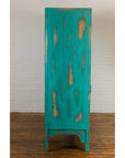 Qing Dynasty Cabinet with Custom Blue Green Lacquer and Carved Apron, SKU , image 17
