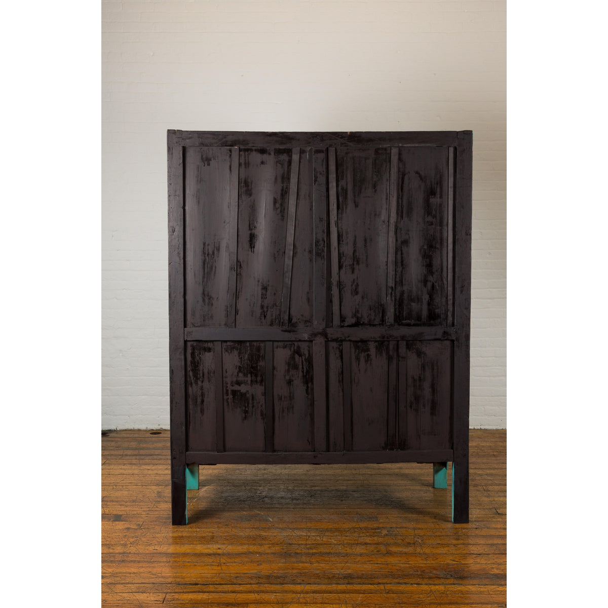 Qing Dynasty Cabinet with Custom Blue Green Lacquer and Carved Apron-17. Asian & Chinese Furniture, Art, Antiques, Vintage Home Décor for sale at FEA Home