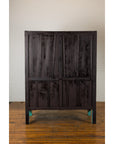 Qing Dynasty Cabinet with Custom Blue Green Lacquer and Carved Apron, SKU , image 18