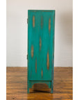 Qing Dynasty Cabinet with Custom Blue Green Lacquer and Carved Apron, SKU , image 19