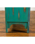 Qing Dynasty Cabinet with Custom Blue Green Lacquer and Carved Apron, SKU , image 20