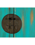 Qing Dynasty Cabinet with Custom Blue Green Lacquer and Carved Apron, SKU , image 8