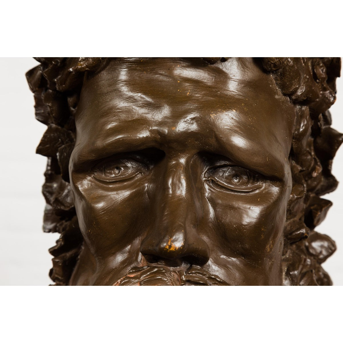 Plaster Carved Head Bust of Roman God Jupiter-9. Asian & Chinese Furniture, Art, Antiques, Vintage Home Décor for sale at FEA Home