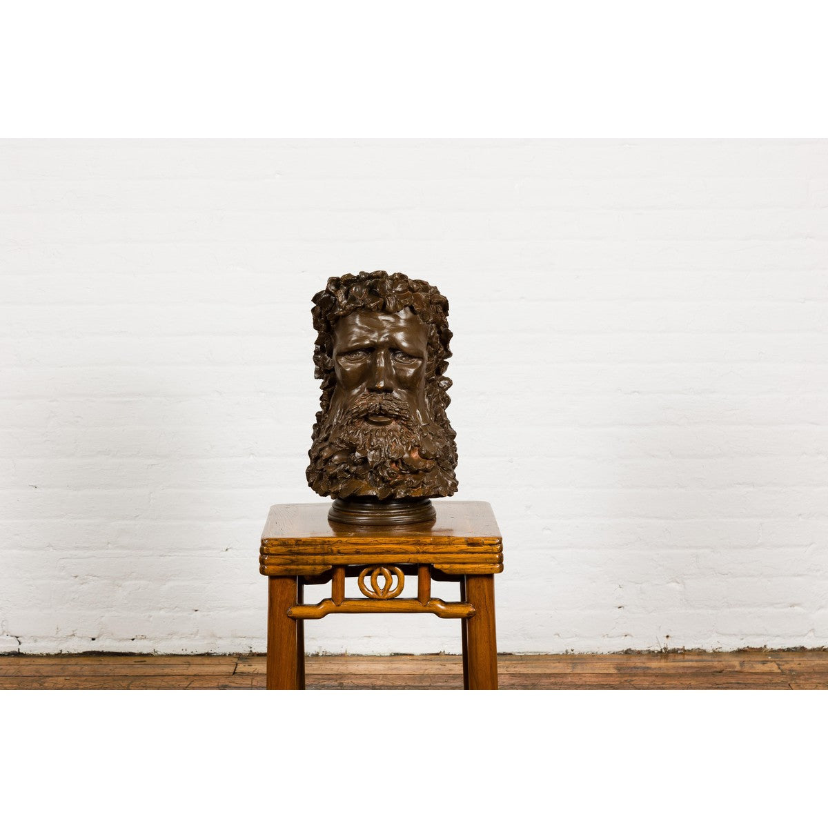 Plaster Carved Head Bust of Roman God Jupiter-10. Asian & Chinese Furniture, Art, Antiques, Vintage Home Décor for sale at FEA Home