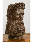 Plaster Carved Head Bust of Roman God Jupiter-11. Asian & Chinese Furniture, Art, Antiques, Vintage Home Décor for sale at FEA Home
