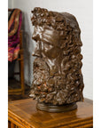 Plaster Carved Head Bust of Roman God Jupiter-12. Asian & Chinese Furniture, Art, Antiques, Vintage Home Décor for sale at FEA Home