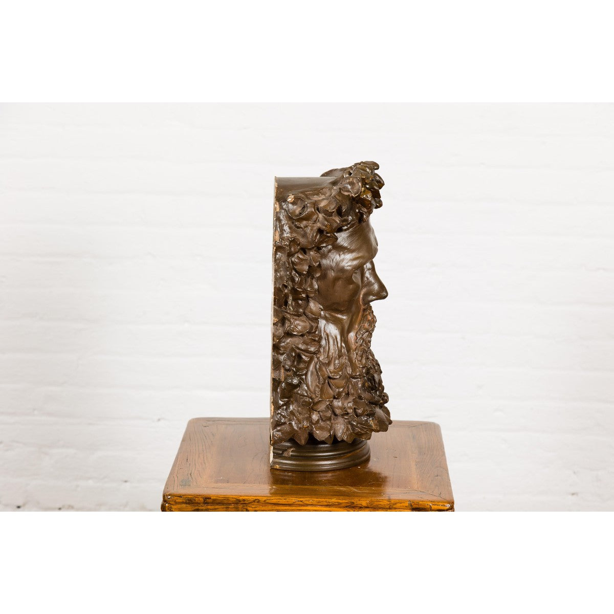 Plaster Carved Head Bust of Roman God Jupiter-16. Asian & Chinese Furniture, Art, Antiques, Vintage Home Décor for sale at FEA Home