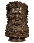 Plaster Carved Head Bust of Roman God Jupiter-17. Asian & Chinese Furniture, Art, Antiques, Vintage Home Décor for sale at FEA Home