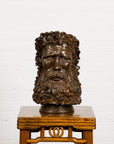 Plaster Carved Head Bust of Roman God Jupiter-1. Asian & Chinese Furniture, Art, Antiques, Vintage Home Décor for sale at FEA Home