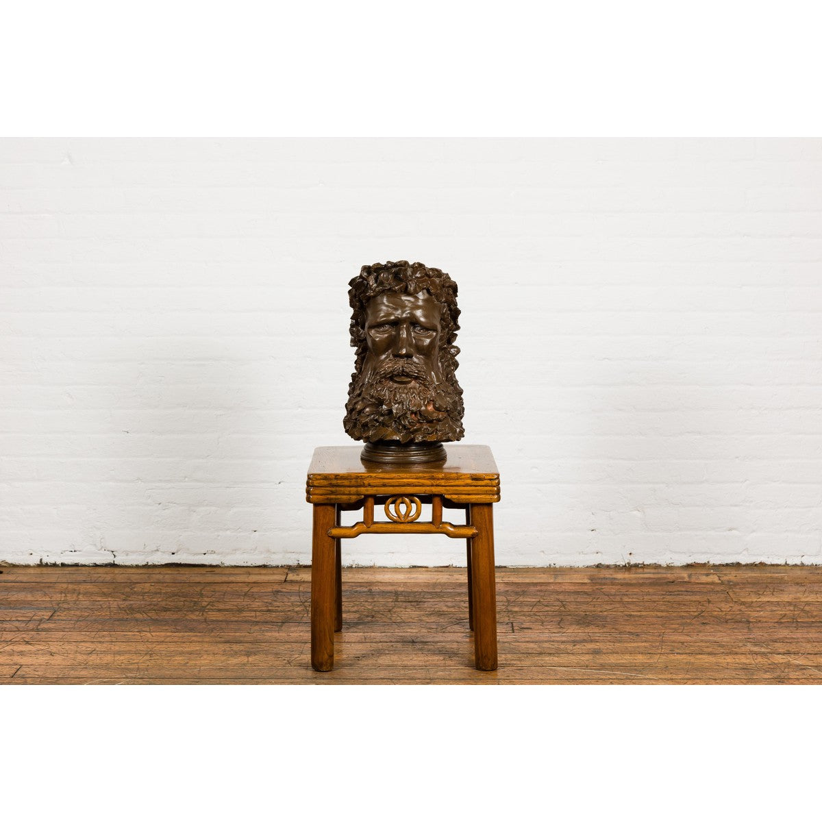 Plaster Carved Head Bust of Roman God Jupiter-2. Asian & Chinese Furniture, Art, Antiques, Vintage Home Décor for sale at FEA Home