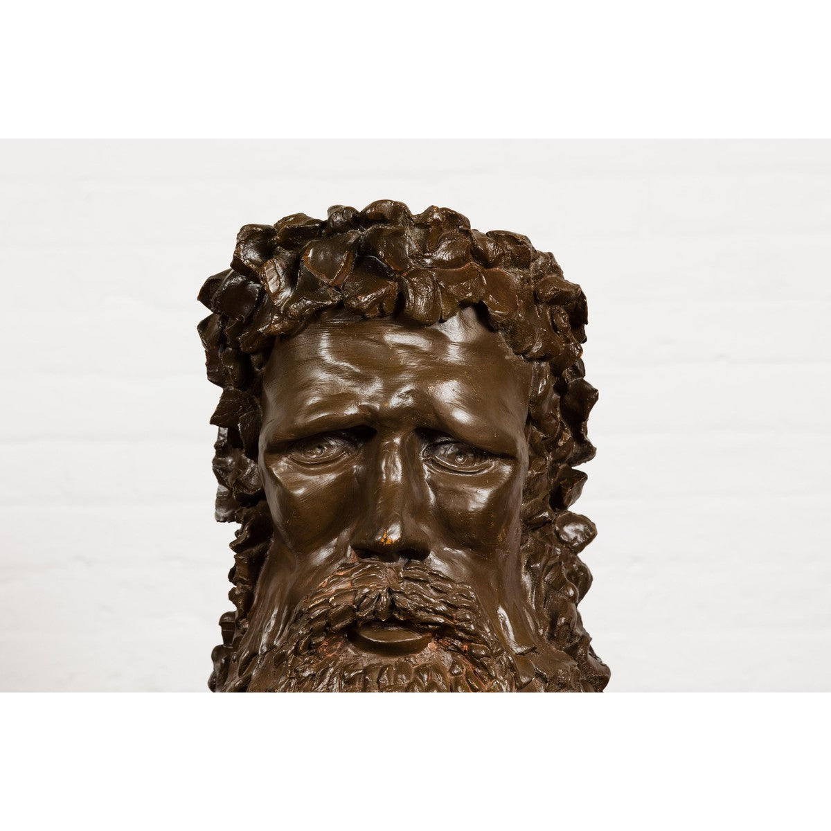 Plaster Carved Head Bust of Roman God Jupiter-3. Asian & Chinese Furniture, Art, Antiques, Vintage Home Décor for sale at FEA Home