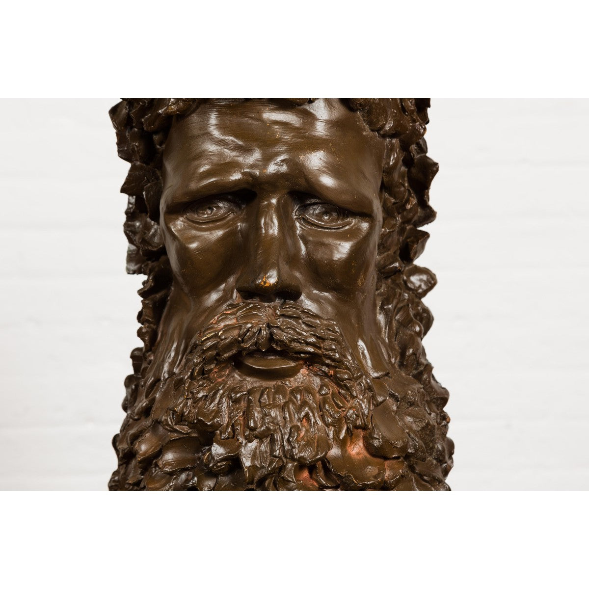 Plaster Carved Head Bust of Roman God Jupiter-4. Asian & Chinese Furniture, Art, Antiques, Vintage Home Décor for sale at FEA Home