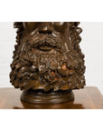 Plaster Carved Head Bust of Roman God Jupiter-5. Asian & Chinese Furniture, Art, Antiques, Vintage Home Décor for sale at FEA Home