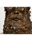 Plaster Carved Head Bust of Roman God Jupiter-7. Asian & Chinese Furniture, Art, Antiques, Vintage Home Décor for sale at FEA Home