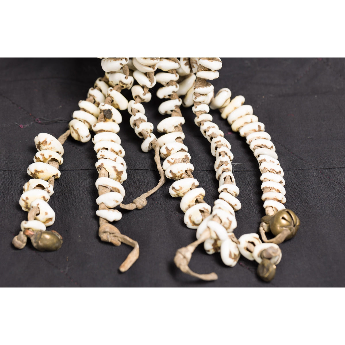 Antique Body Ornament Made of Himalayan Shells Secured to a Brass Buckle-10. Asian & Chinese Furniture, Art, Antiques, Vintage Home Décor for sale at FEA Home