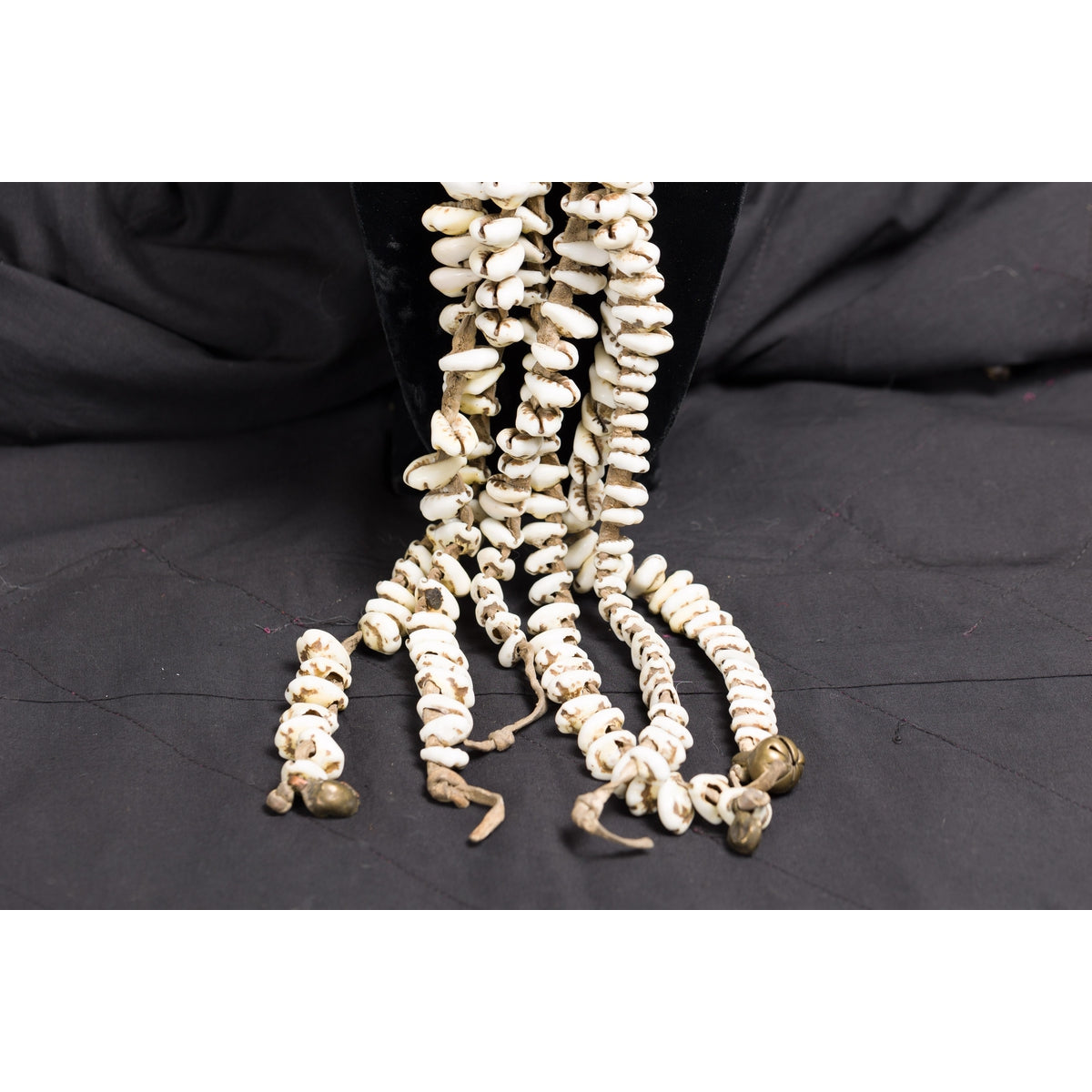 Antique Body Ornament Made of Himalayan Shells Secured to a Brass Buckle-11. Asian & Chinese Furniture, Art, Antiques, Vintage Home Décor for sale at FEA Home