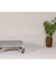 Teak Coffee Table with Custom Silver Patina, Chow Legs and Carved Apron-15. Asian & Chinese Furniture, Art, Antiques, Vintage Home Décor for sale at FEA Home