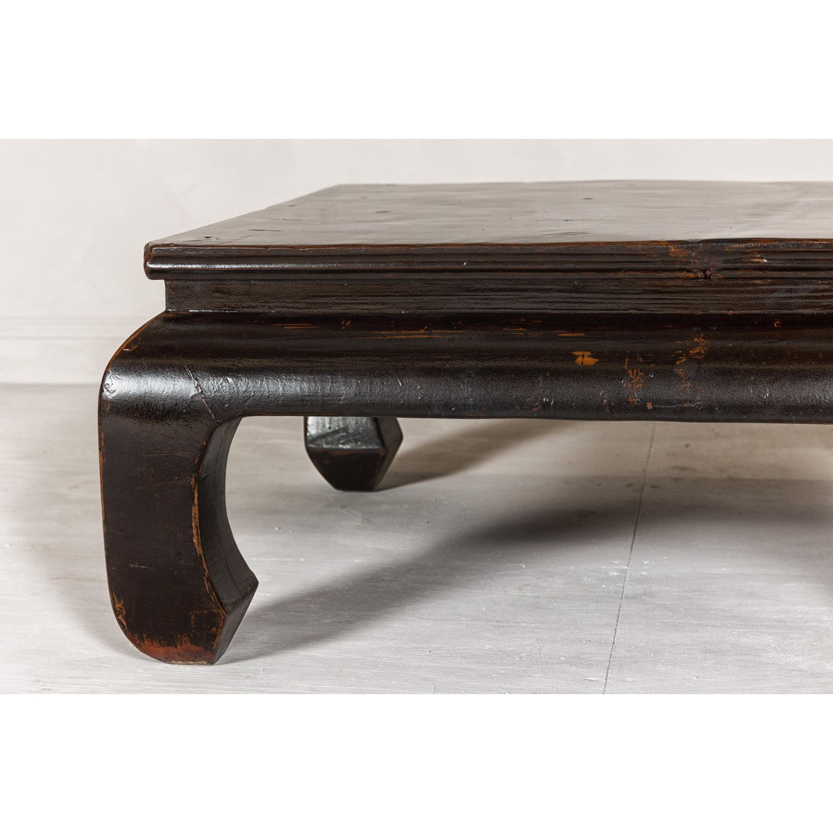 Chow Legs Dark Lacquered Coffee Table with Gloss Patina, Antique-6. Asian & Chinese Furniture, Art, Antiques, Vintage Home Décor for sale at FEA Home