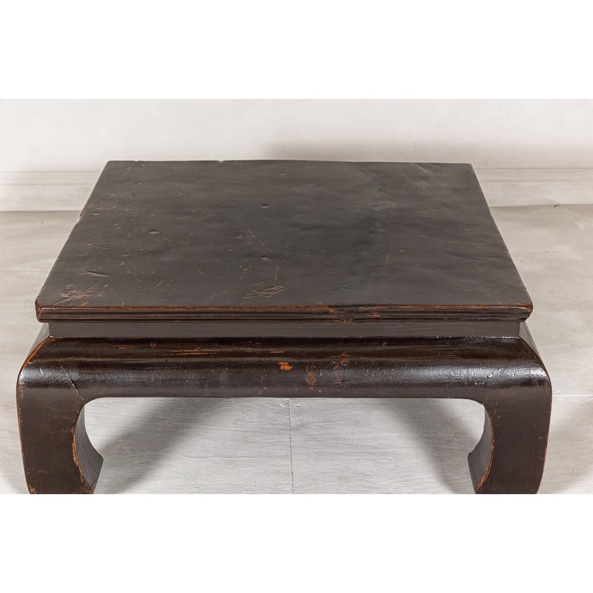 Chow Legs Dark Lacquered Coffee Table with Gloss Patina, Antique-8. Asian & Chinese Furniture, Art, Antiques, Vintage Home Décor for sale at FEA Home