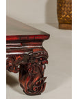 Qing Dynasty Low Kang Coffee Table with Reddish Brown Finish and Carved Décor-19. Asian & Chinese Furniture, Art, Antiques, Vintage Home Décor for sale at FEA Home