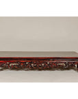 Qing Dynasty Low Kang Coffee Table with Reddish Brown Finish and Carved Décor-20. Asian & Chinese Furniture, Art, Antiques, Vintage Home Décor for sale at FEA Home