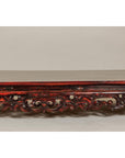 Qing Dynasty Low Kang Coffee Table with Reddish Brown Finish and Carved Décor-5. Asian & Chinese Furniture, Art, Antiques, Vintage Home Décor for sale at FEA Home