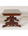 Dutch Colonial Ornate Coffee Table with Carved Lion Paw Legs-12. Asian & Chinese Furniture, Art, Antiques, Vintage Home Décor for sale at FEA Home