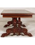 Dutch Colonial Ornate Coffee Table with Carved Lion Paw Legs-13. Asian & Chinese Furniture, Art, Antiques, Vintage Home Décor for sale at FEA Home