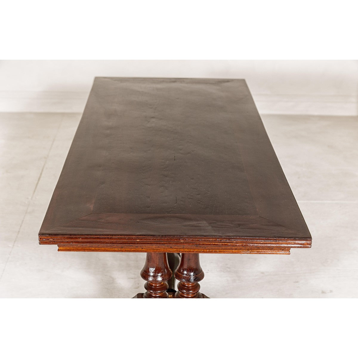 Dutch Colonial Ornate Coffee Table with Carved Lion Paw Legs and Cross Stretcher-14. Asian & Chinese Furniture, Art, Antiques, Vintage Home Décor for sale at FEA Home