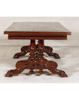 Dutch Colonial Ornate Coffee Table with Carved Lion Paw Legs-16. Asian & Chinese Furniture, Art, Antiques, Vintage Home Décor for sale at FEA Home