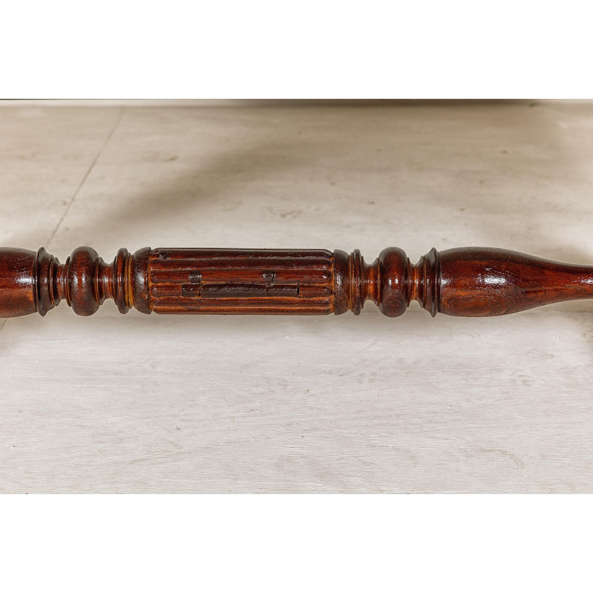 Dutch Colonial Ornate Coffee Table with Carved Lion Paw Legs and Cross Stretcher-8. Asian & Chinese Furniture, Art, Antiques, Vintage Home Décor for sale at FEA Home