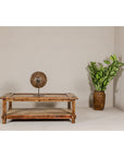 Country Style Distressed Two-Tier Coffee Table with Inset Top and Straight Legs-10. Asian & Chinese Furniture, Art, Antiques, Vintage Home Décor for sale at FEA Home