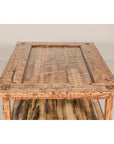 Country Style Distressed Two-Tier Coffee Table with Inset Top and Straight Legs-14. Asian & Chinese Furniture, Art, Antiques, Vintage Home Décor for sale at FEA Home